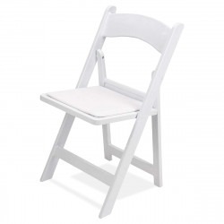 Padded Resin Chair - White