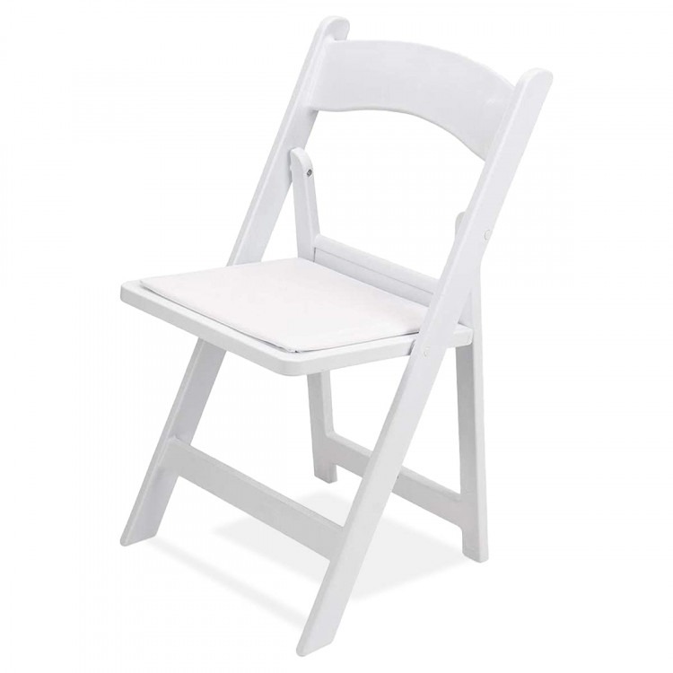 Padded Resin Chair - White